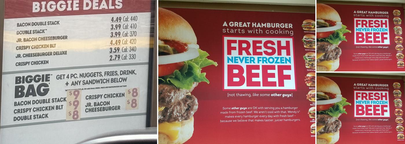 Wendy's Menu