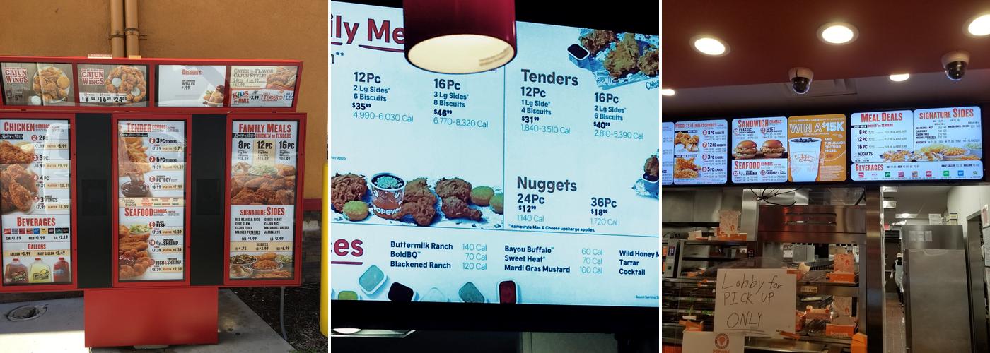 Popeyes Louisiana Kitchen Menu