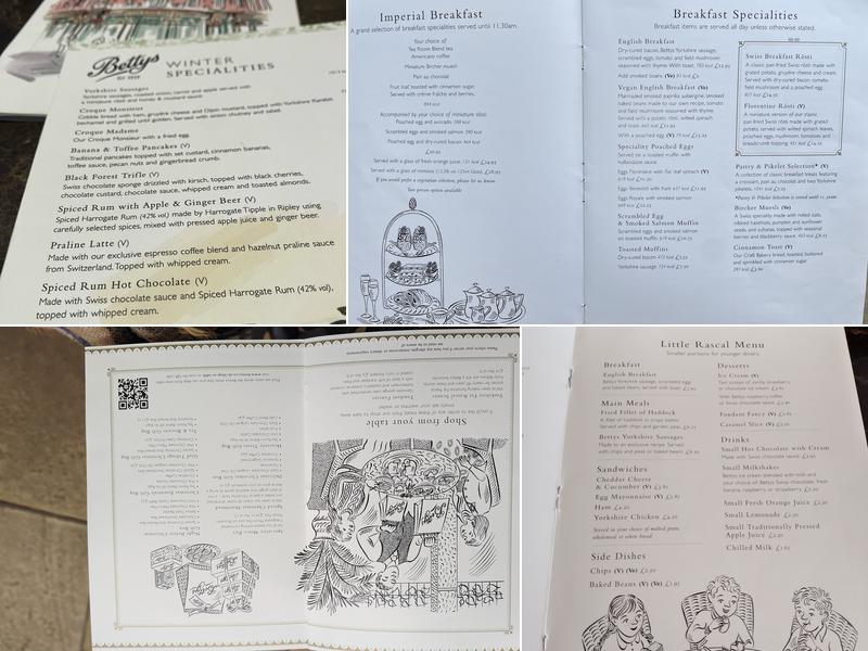 Bettys Café Tea Rooms Menu