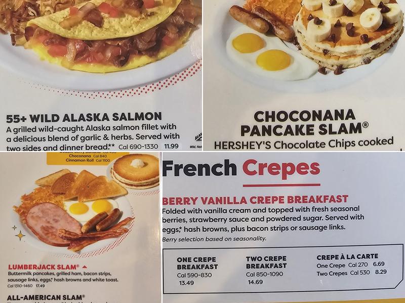 Denny's Restaurant Menu