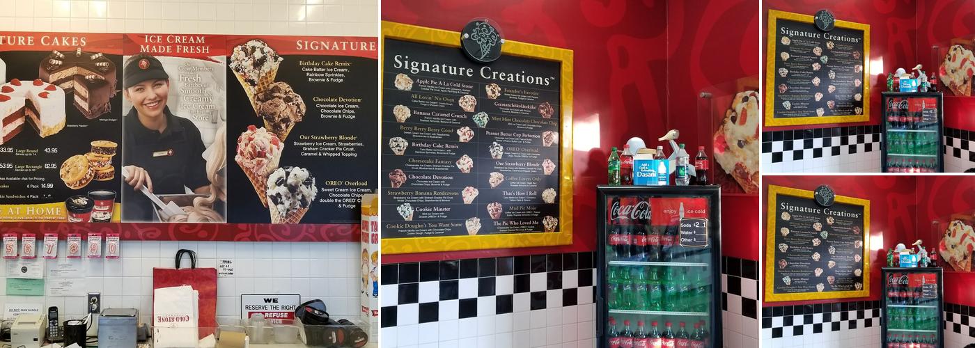 Cold Stone Creamery Menu