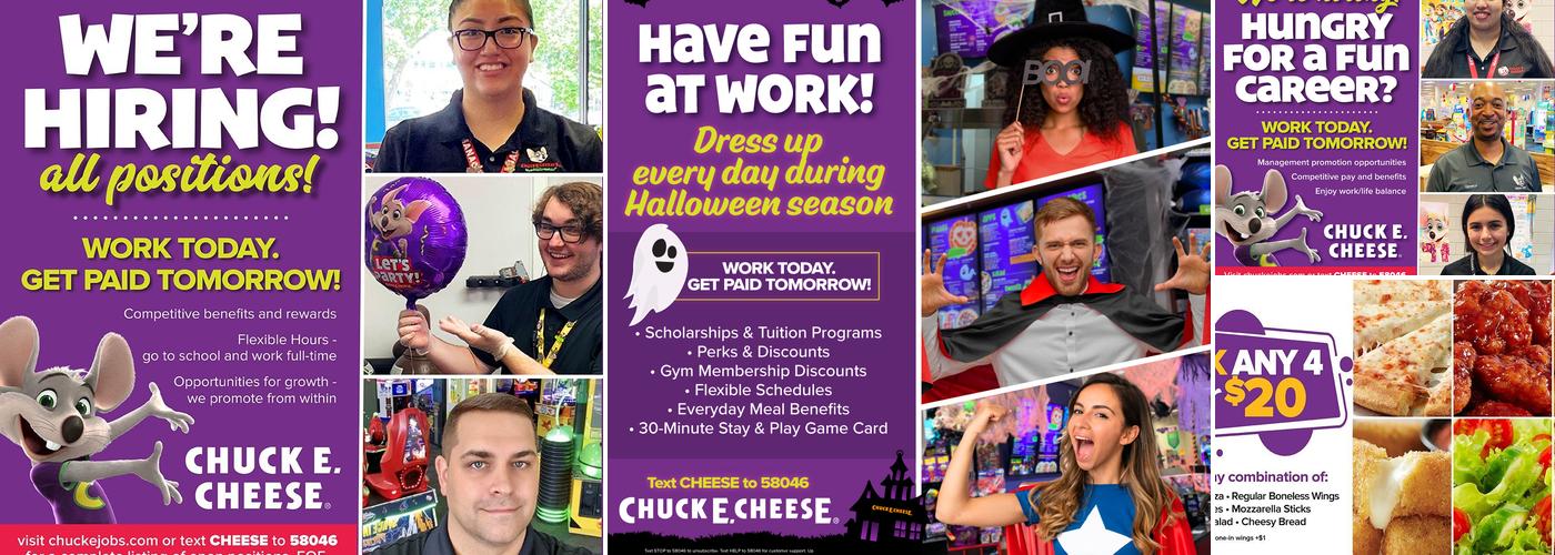 Chuck E. Cheese Menu