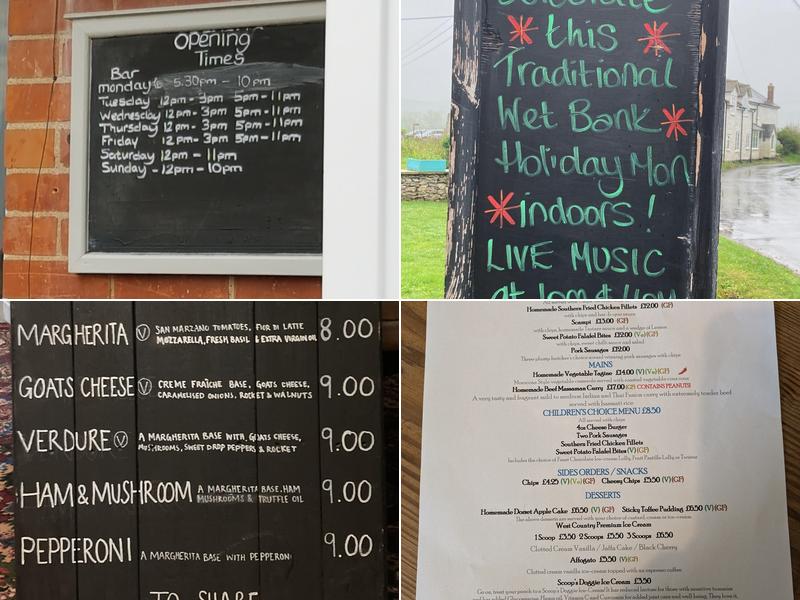 White Horse Inn Menu