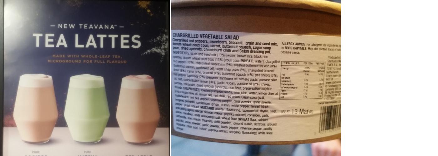 Starbucks East Horndon Menu