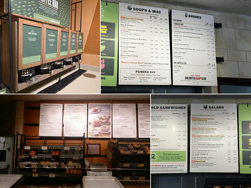 Panera Bread Menu