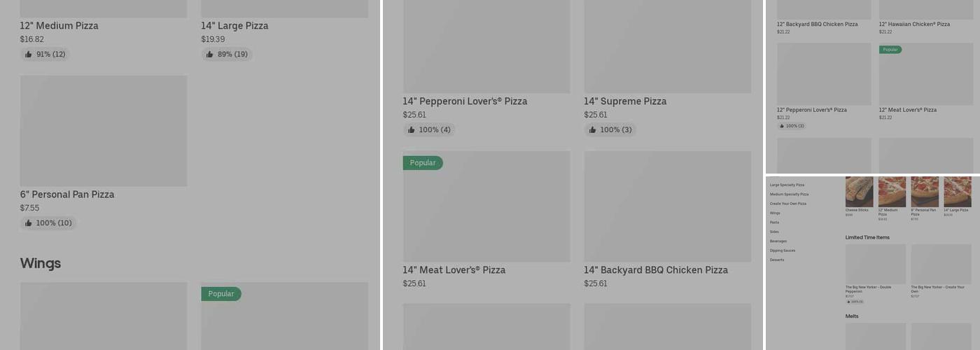 Pizza Hut Menu