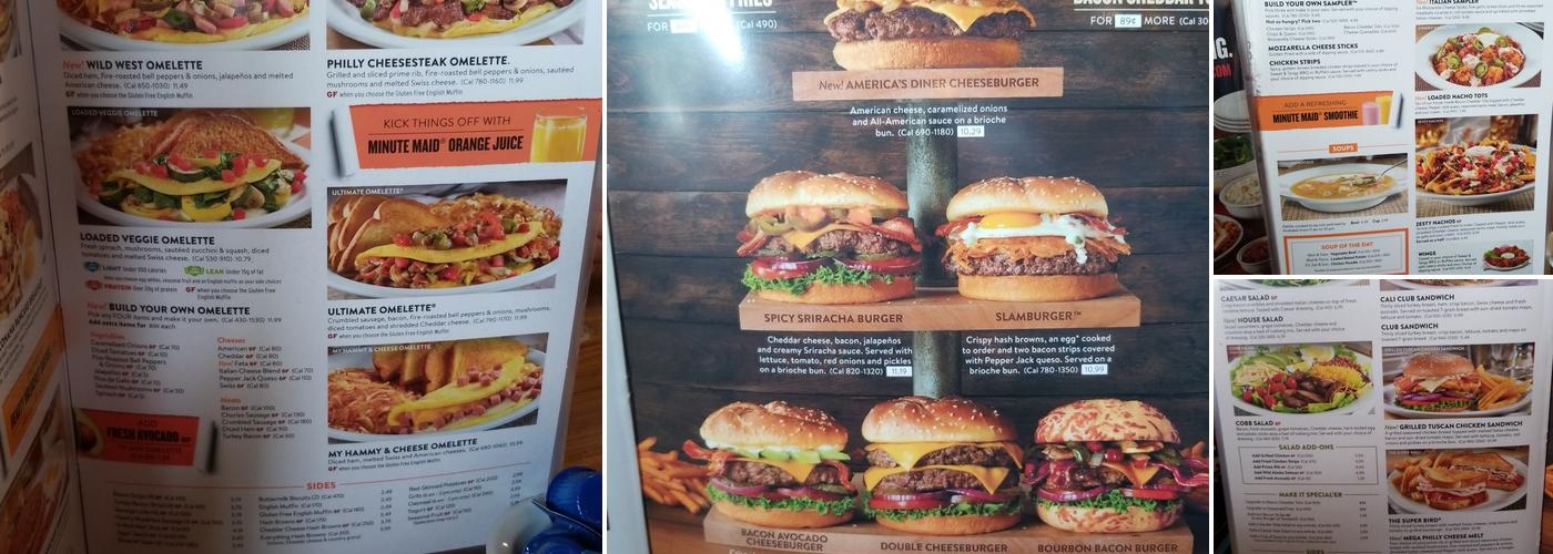 Denny's Restaurant Menu