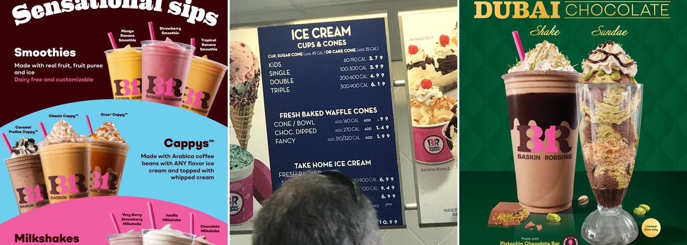 Baskin-Robbins Menu