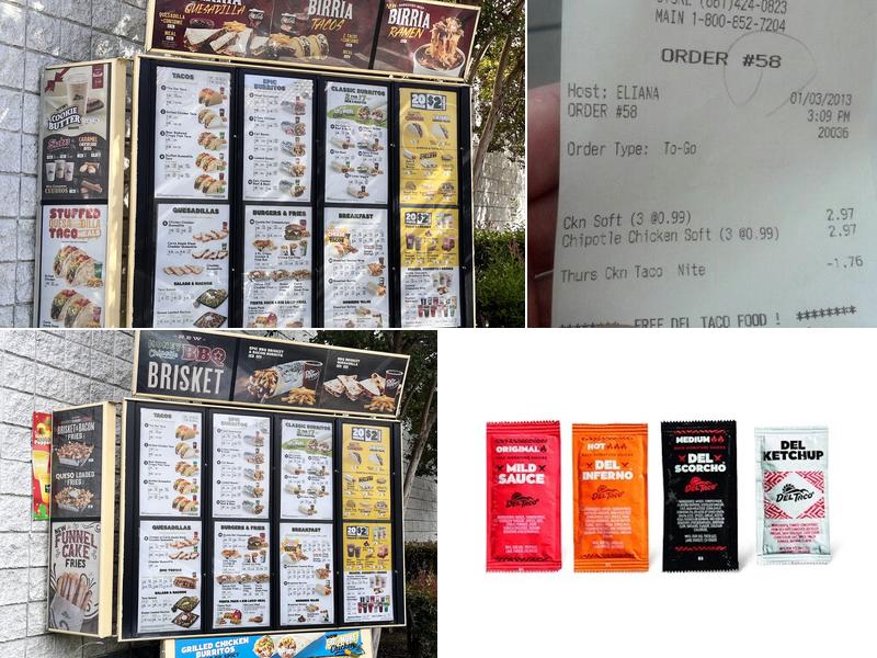 Del Taco Menu