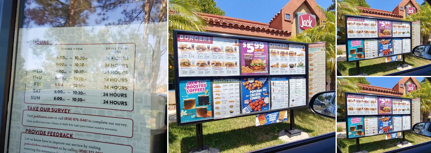 Jack in the Box Menu