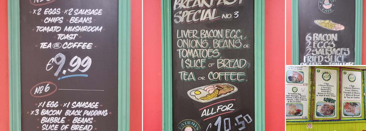 Fat Boys Cafe & Sandwich Bar Menu