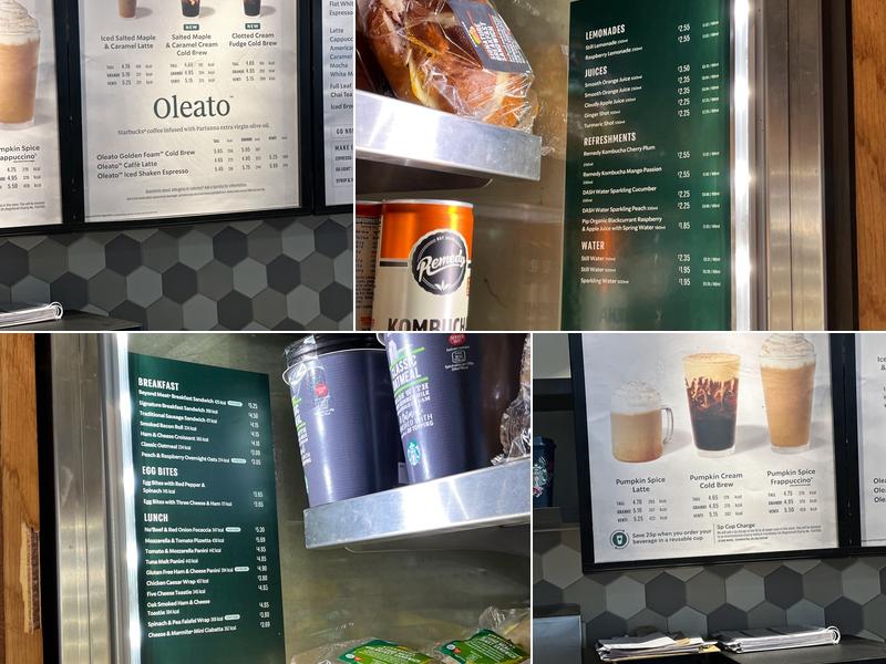 Starbucks Coffee Menu