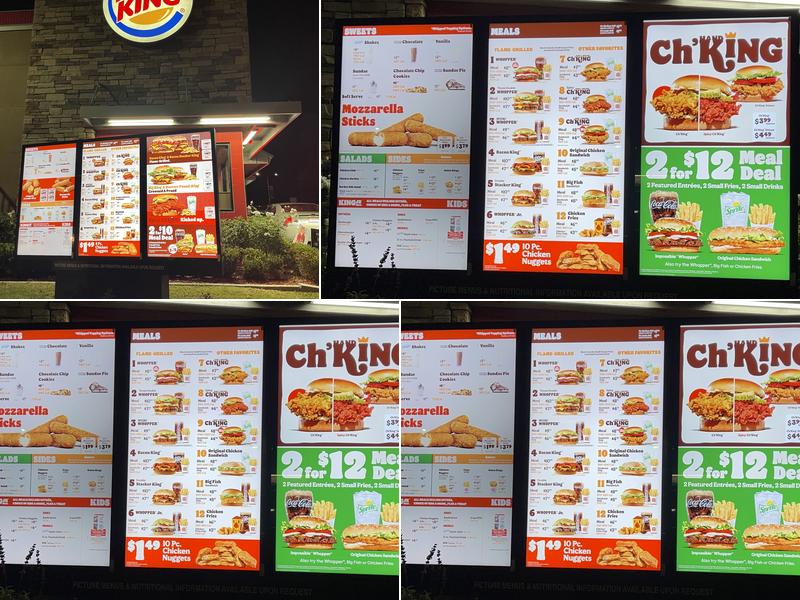 Burger King Menu