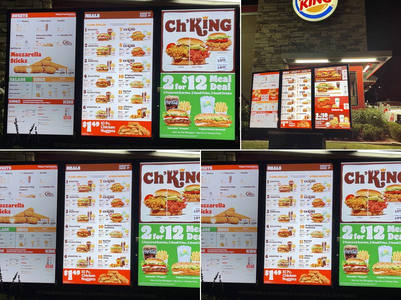 Burger King Menu