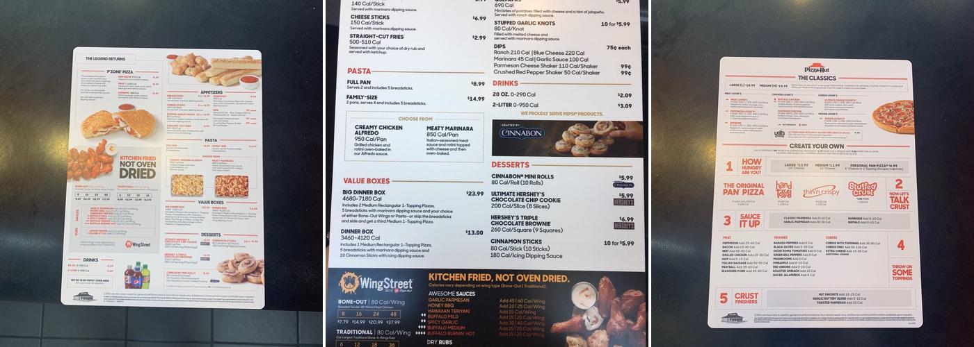 Pizza Hut Menu