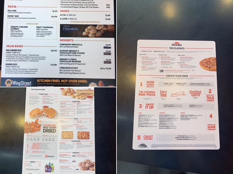 Pizza Hut Menu