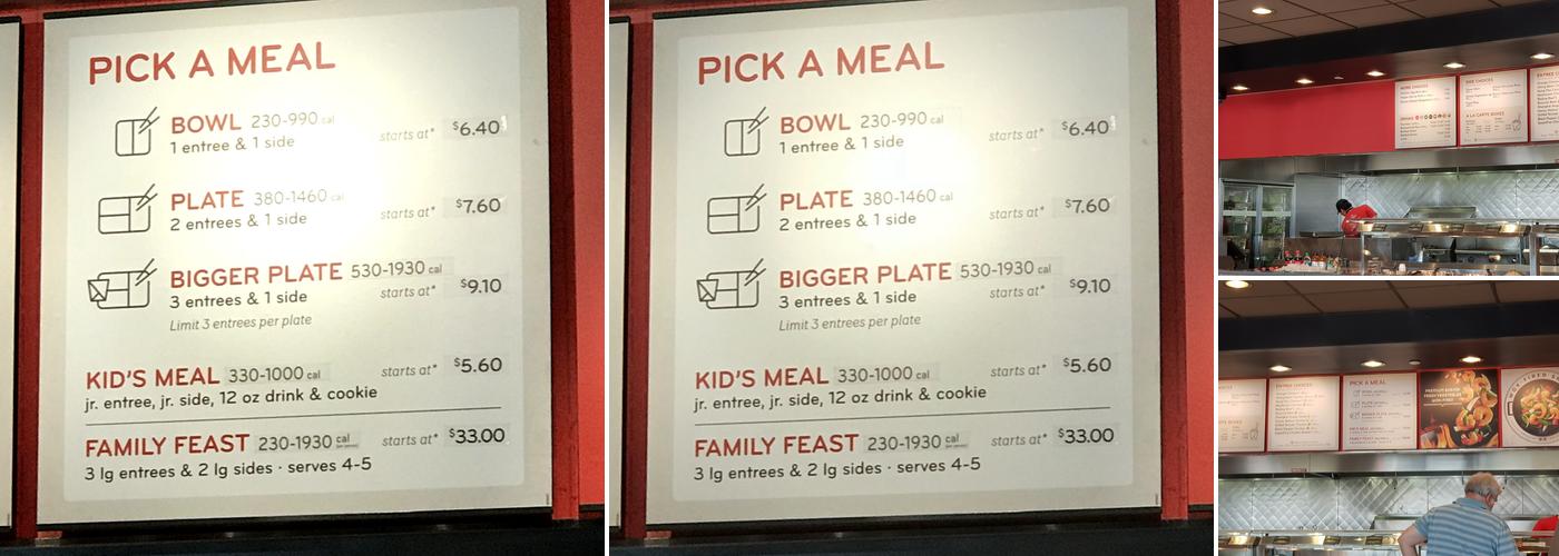 Panda Express Menu
