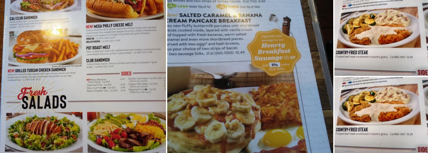 Denny's Restaurant Menu