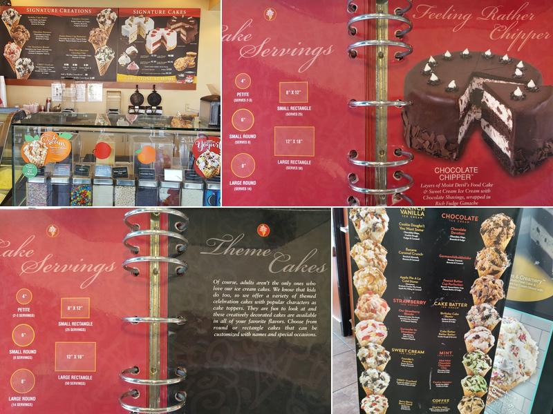 Cold Stone Creamery Menu