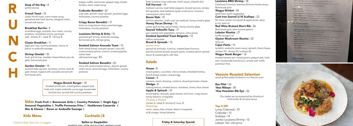 one thirteen restaurant Menu