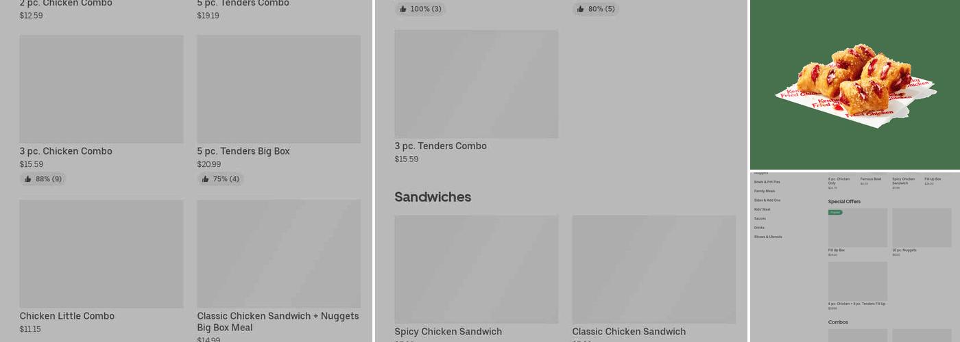 KFC Menu
