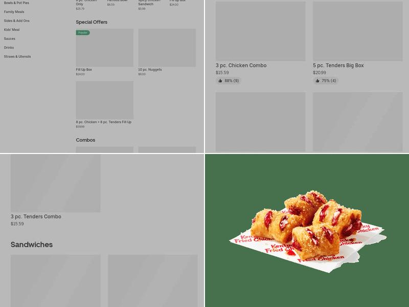 KFC Menu