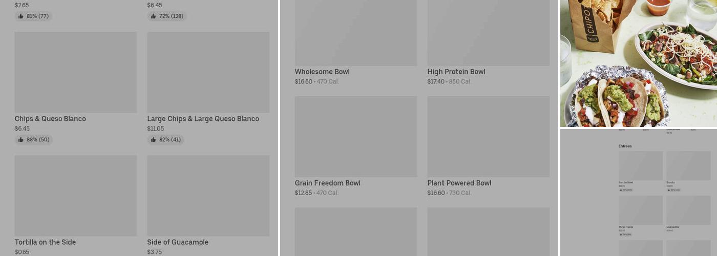 Chipotle Mexican Grill Menu