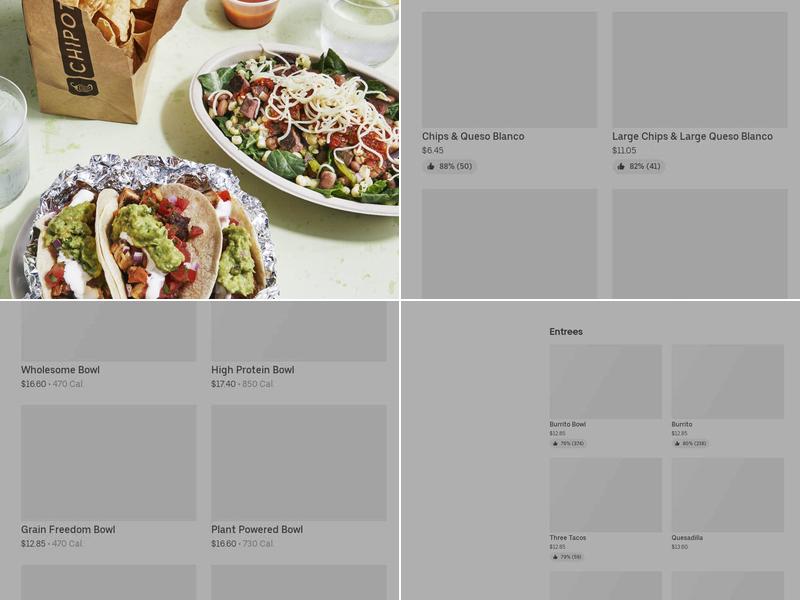 Chipotle Mexican Grill Menu