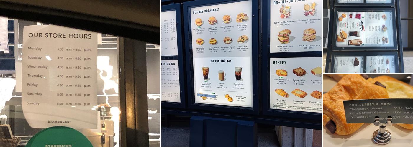 Starbucks Coffee Company Menu