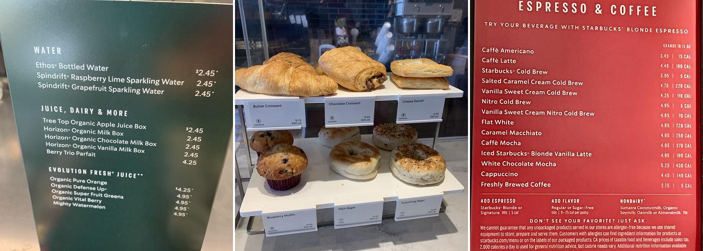 Starbucks Menu