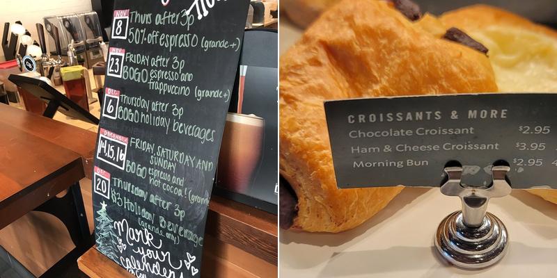 Starbucks Menu