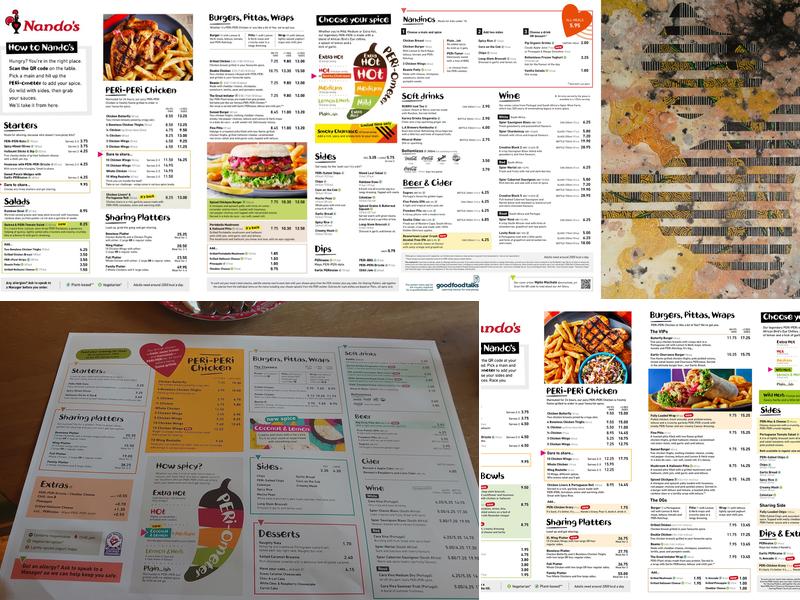 Nando's Hemel Hempstead Menu