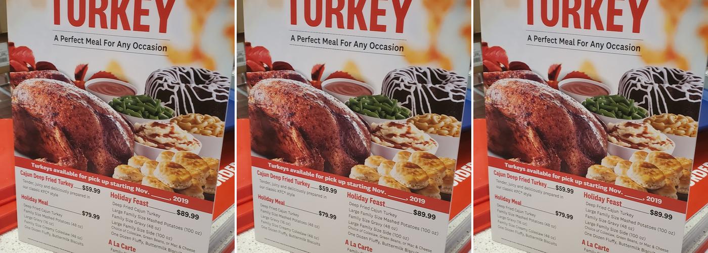 KFC Menu