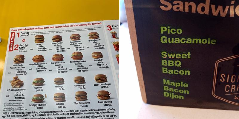 McDonald's Menu