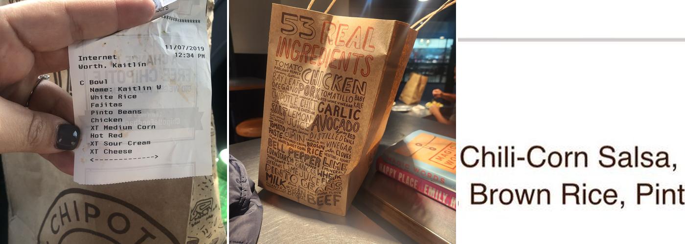 Chipotle Mexican Grill Menu
