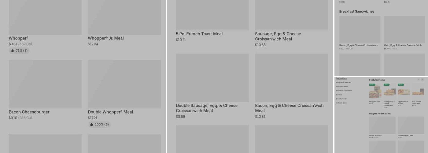 Burger King Menu