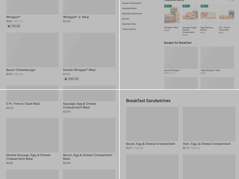 Burger King Menu