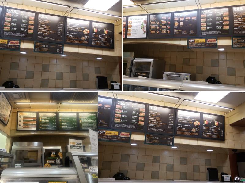 Subway Menu