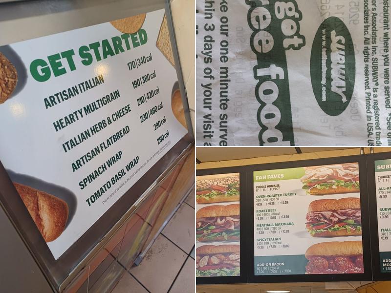 Subway Menu