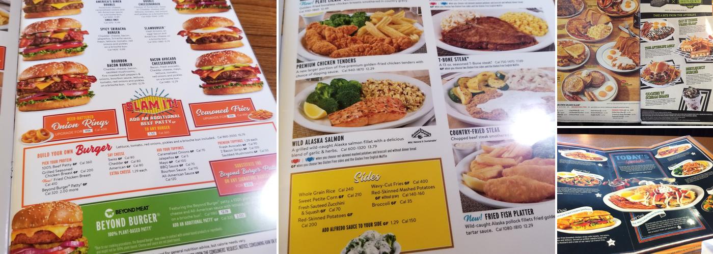Denny's Restaurant Menu
