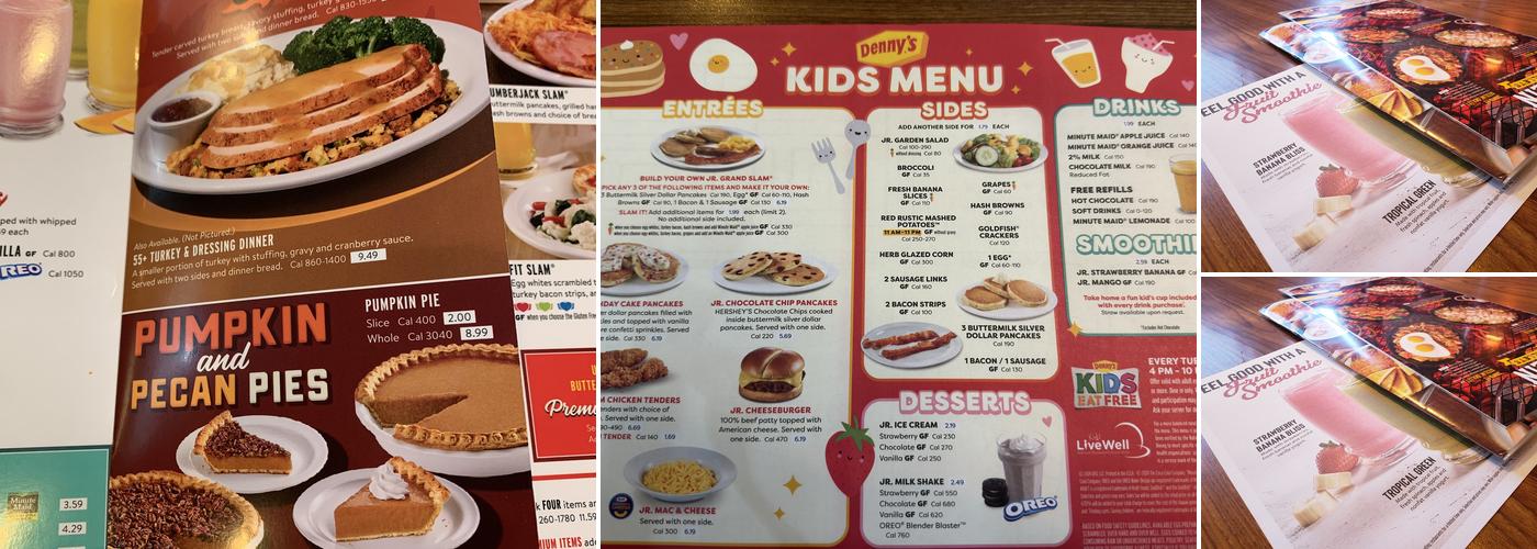Denny's Restaurant Menu