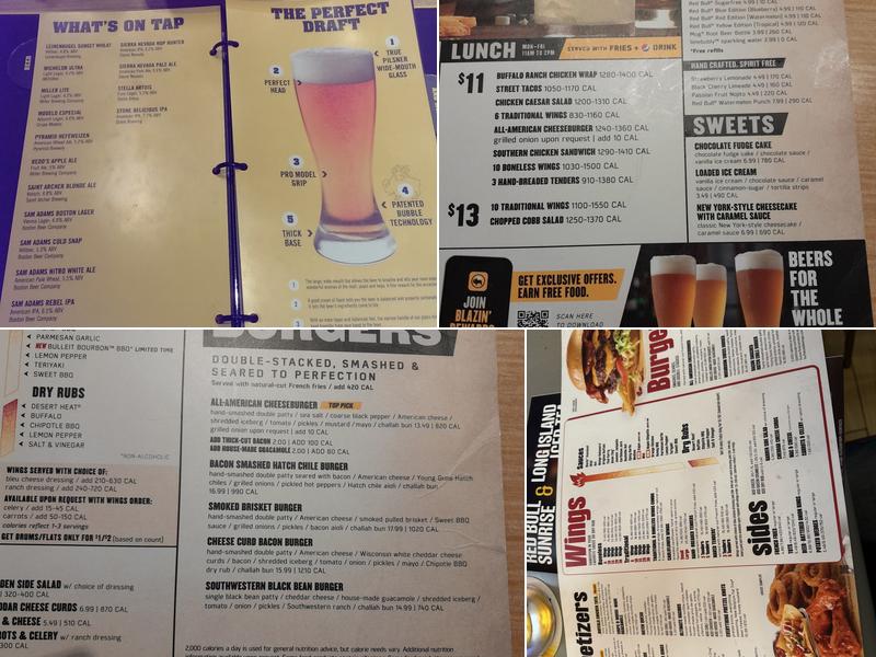 Buffalo Wild Wings Menu