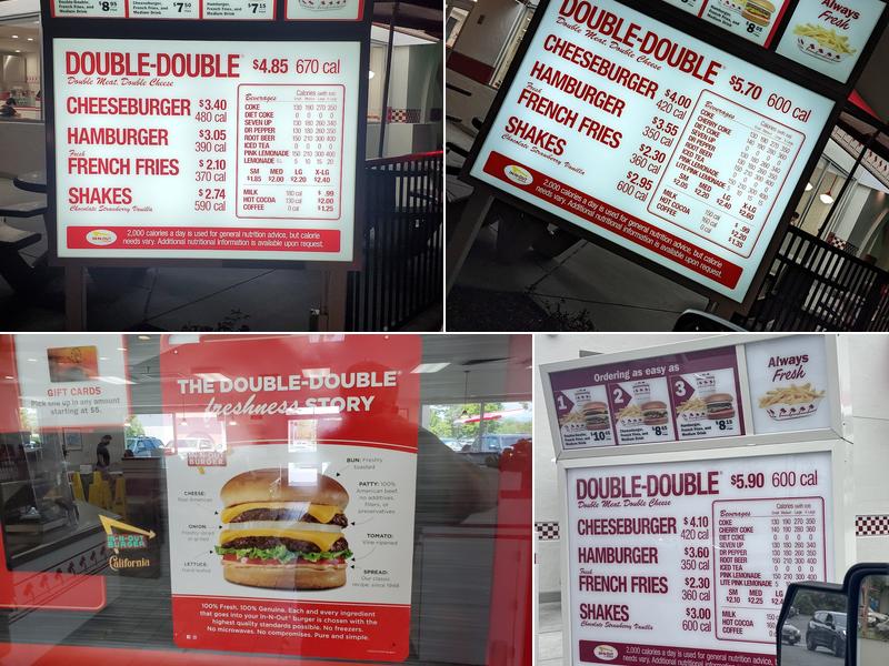 In-N-Out Burger Menu