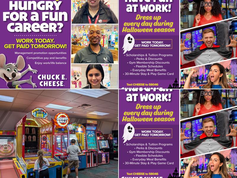Chuck E. Cheese Menu