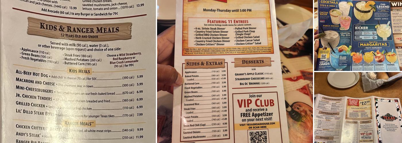 Texas Roadhouse Menu