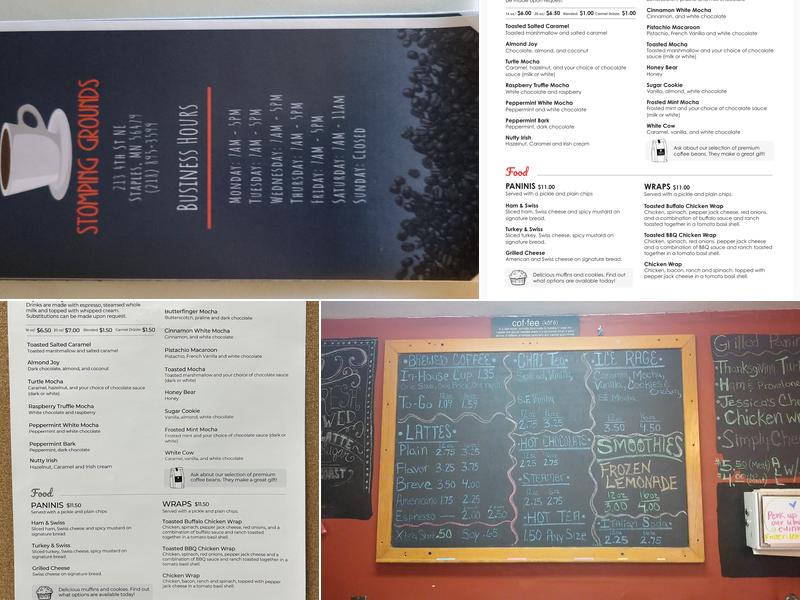 Stomping Grounds Menu
