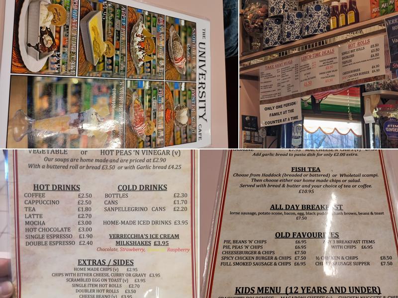 University Cafe Menu