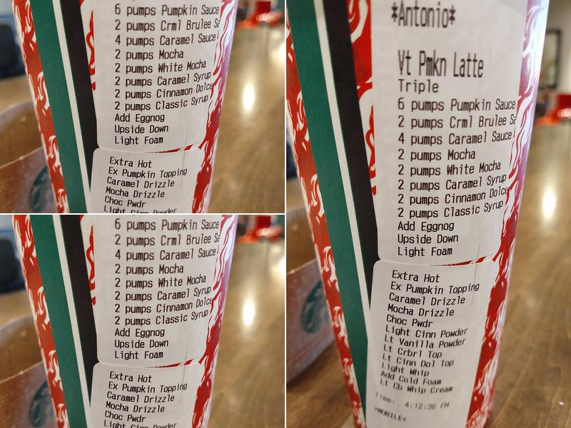 Starbucks Menu