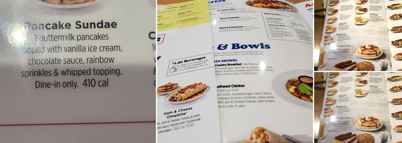 IHOP Menu