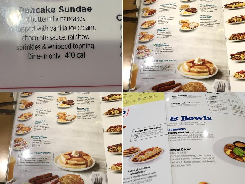 IHOP Menu